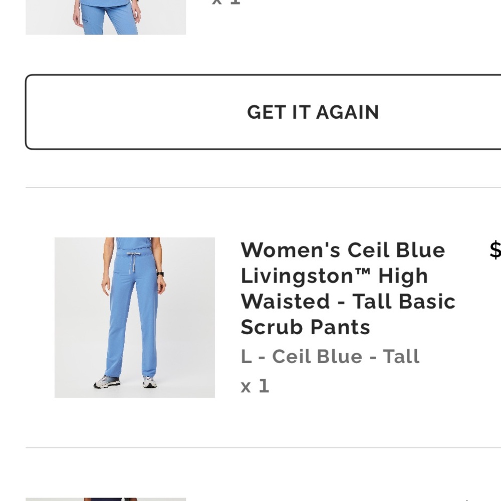 Ceil Blue High Waisted Livingston Scrub Pants